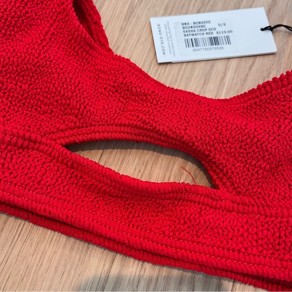 NWT Bond-eye Baywatch red cutout bikini top - S - Picture 5 of 5